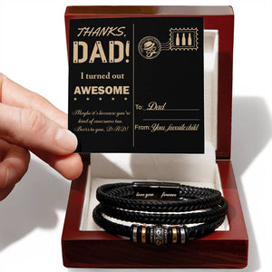 Dad-Kind Of Awesome-Braided Bracelet For Dad