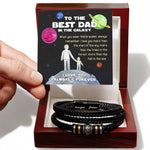 Dad-In The Galaxy-Braided Bracelet For Dad