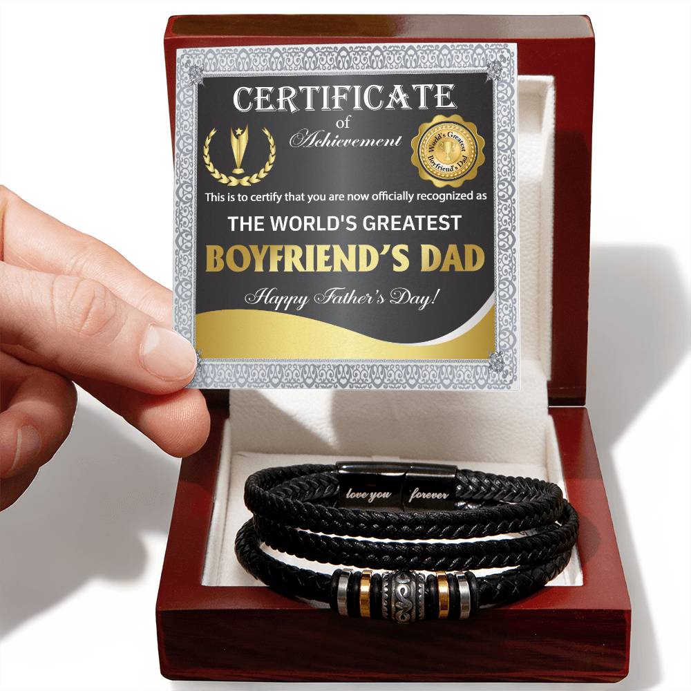 Boyfriend's Dad-Officially Recognized -Braided Bracelet