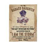 To My Badass Daughter - Coral Fleece Blanket - I Am The Storm