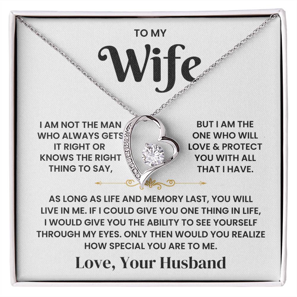 To My Wife-Loveknot Necklace-As Long As Life