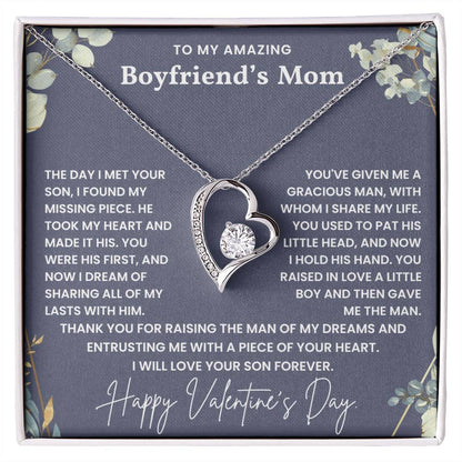 Happy Valentines Day Heart Necklace For Boyfriend's Mom