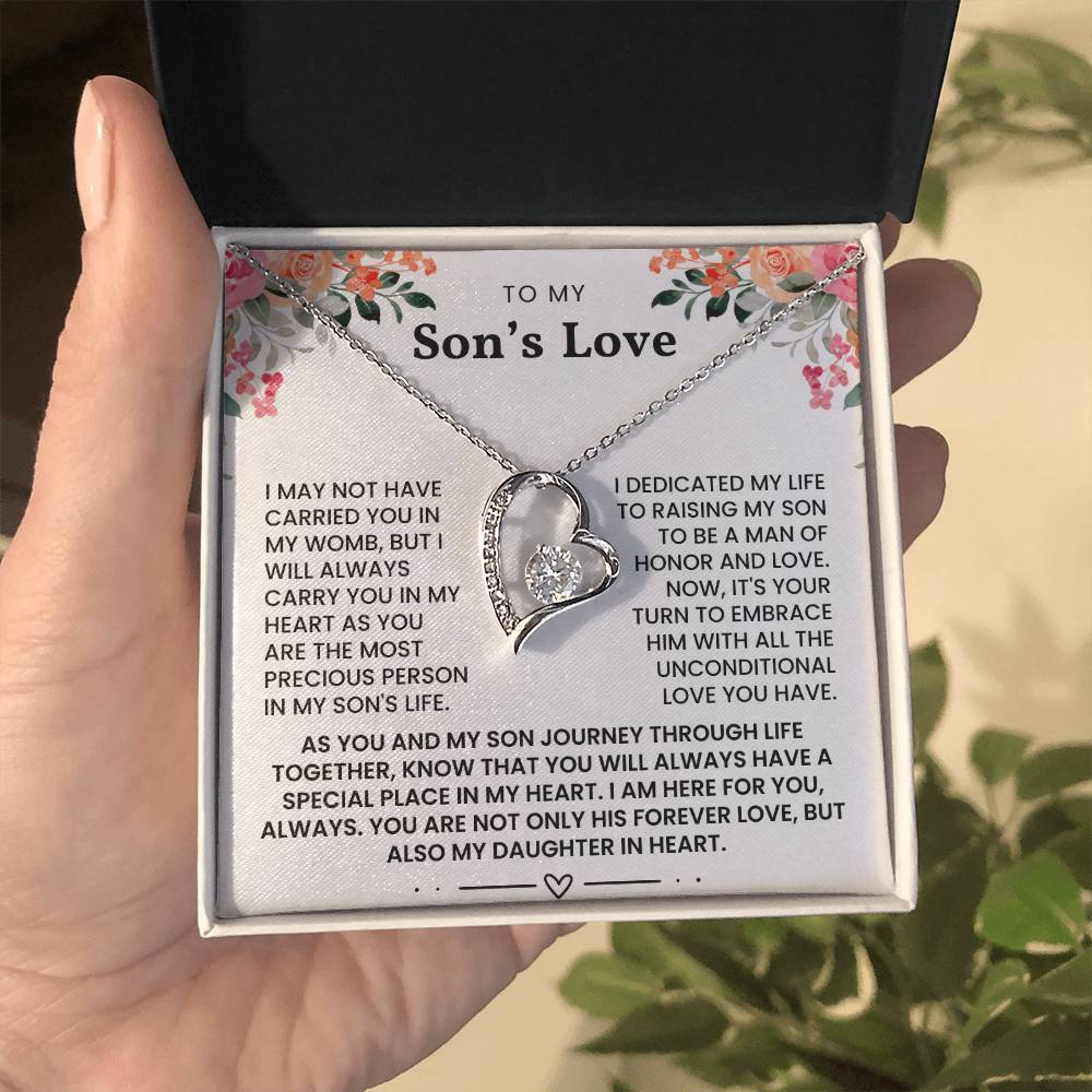 To My Son's Love-Forever Love Necklace- I May Not Have Carried