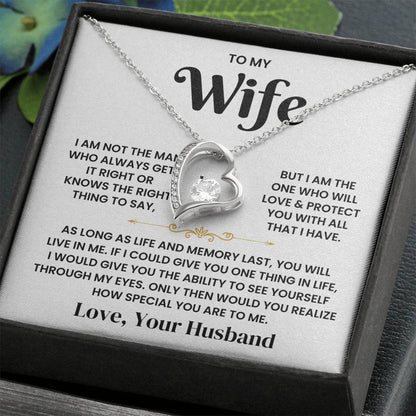 To My Wife-Loveknot Necklace-As Long As Life