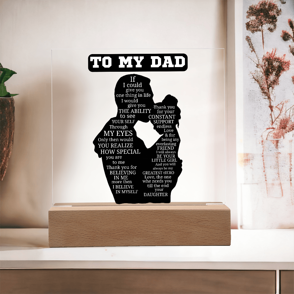Fathers Day Gift for Daughter - Acrylic Fathers Day Gift for Dad