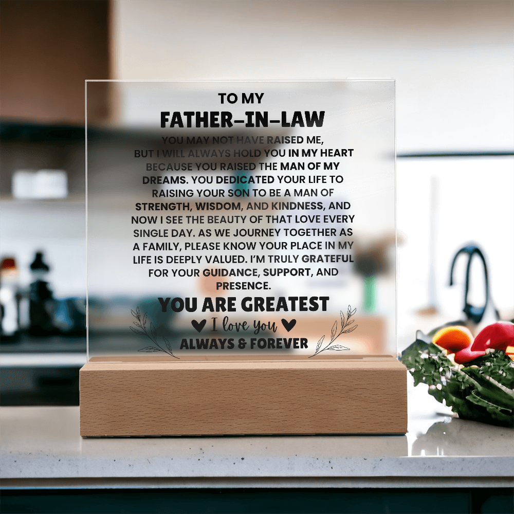 To My Father In Law - You Are Greatest - Acrylic