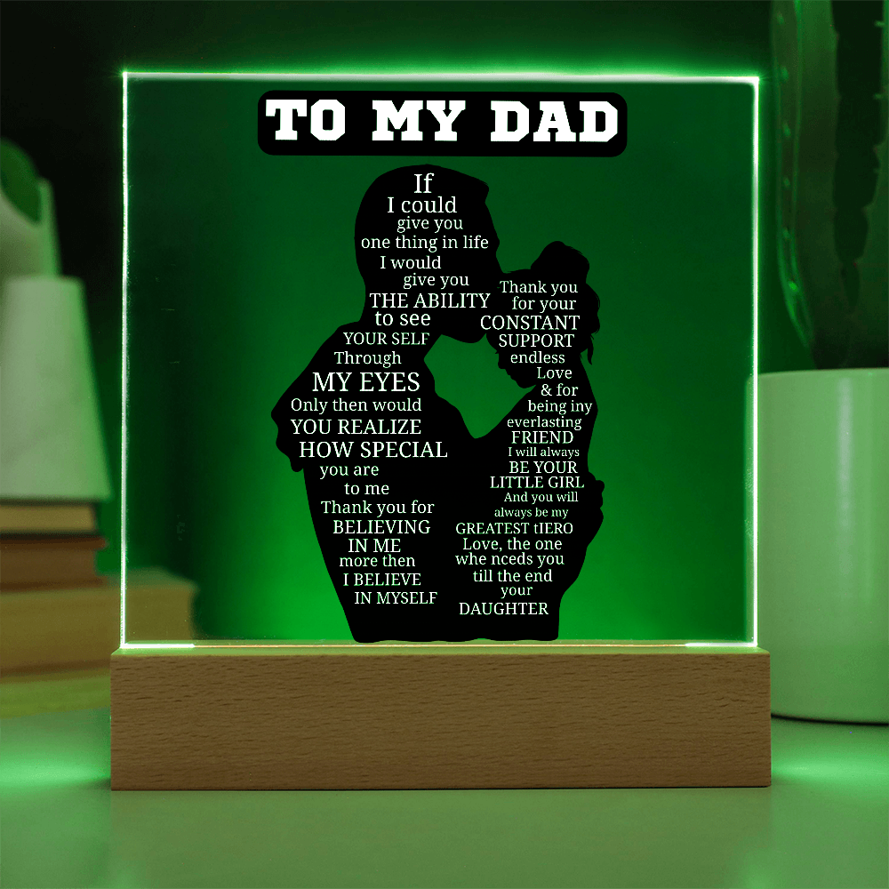 Fathers Day Gift for Daughter - Acrylic Fathers Day Gift for Dad