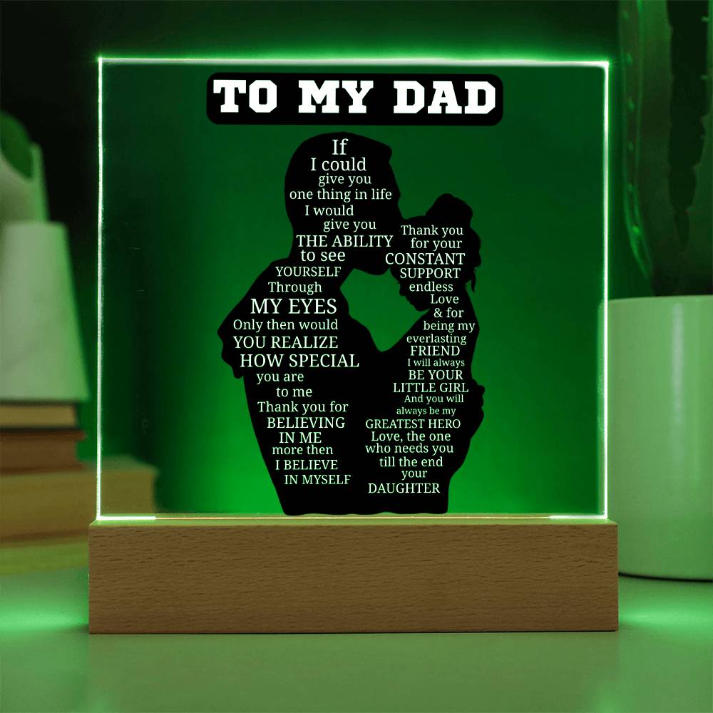 Fathers Day Gift From Daughter - Acrylic Fathers Day Gift for Dad