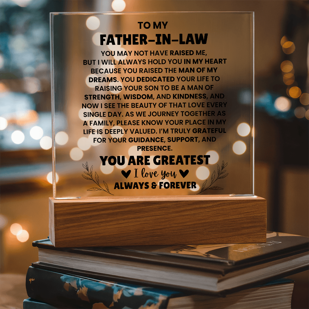 To My Father In Law - You Are Greatest - Acrylic