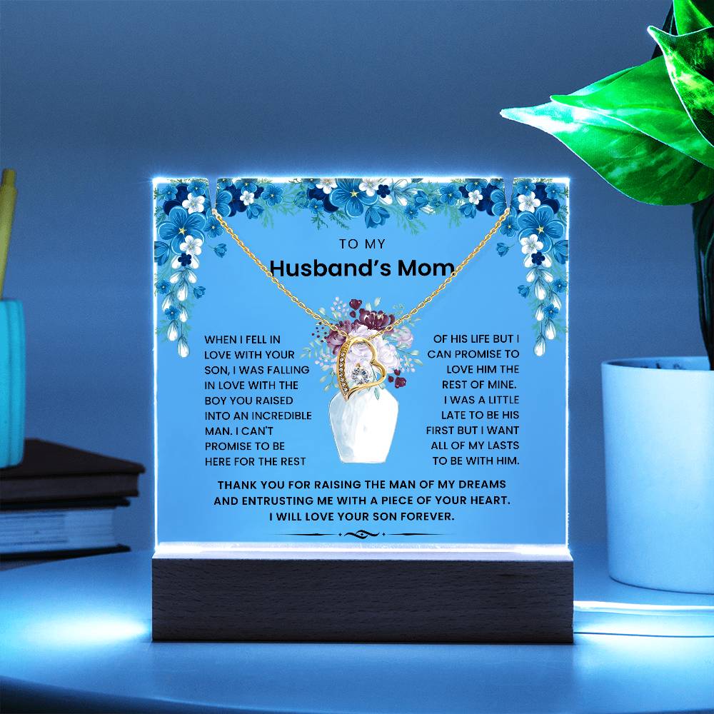 To My Husband's Mom - Thank You For Raising The Man of My Dreams - Keepsake Acrylic Bundle