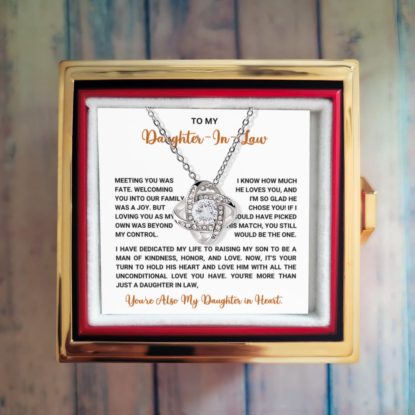 To My Daughter In Law - You're More Than Just a Daughter In Law - Necklace