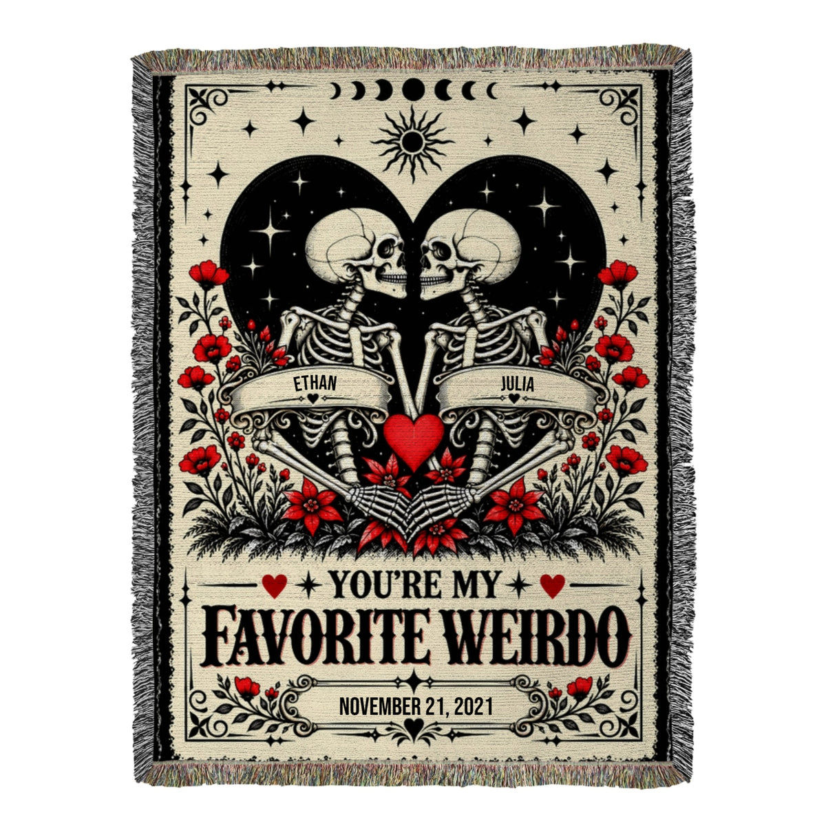Personalize Blanket - You're My Favorite Weirdo - Anniversary Gift for her