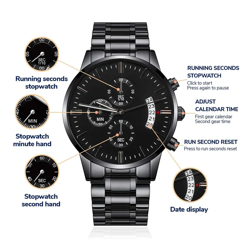 Dad-I Love You-Metal Chronograph Watch