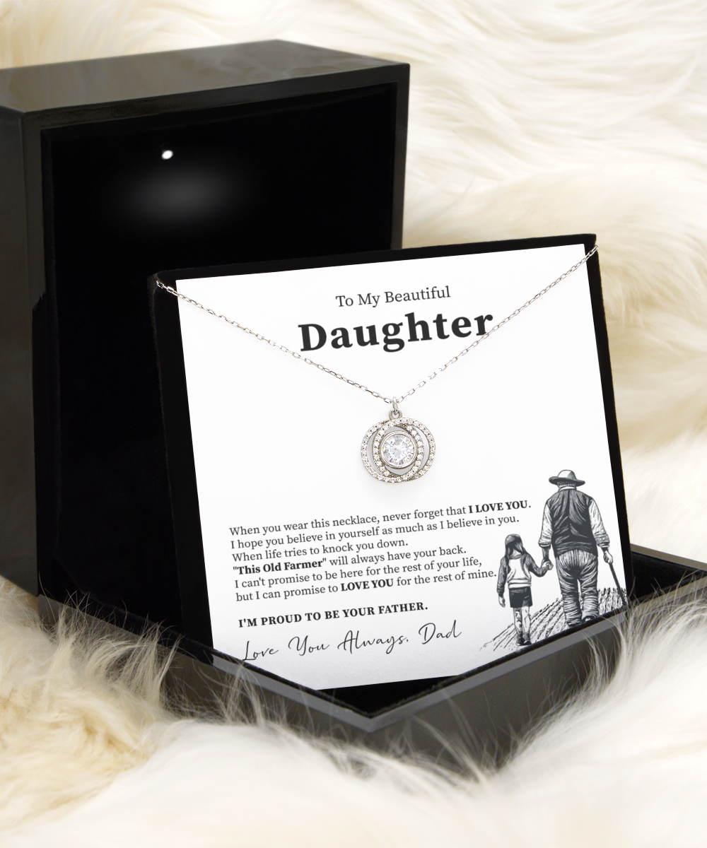 To My Beautiful Daughter - I Will Love You for The Rest of Mine - Necklace