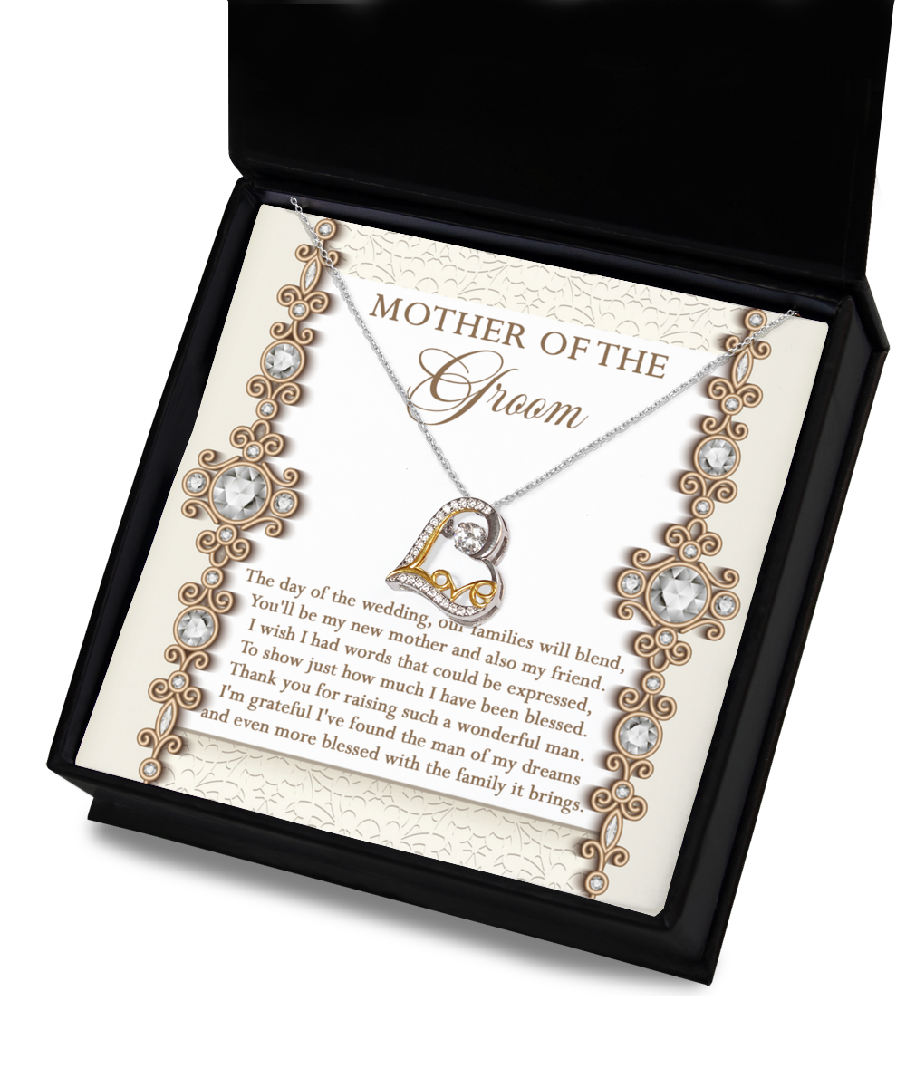 To My Mother of The Groom - Thank You for Raising Such a Wonderful Man - Necklace