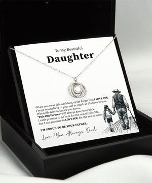 To My Beautiful Daughter - I Will Love You for The Rest of Mine - Necklace