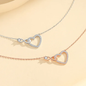 Infinity Love Necklace - Stainless Steel Silver Plated And Rose Gold Plated