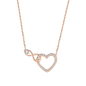 Infinity Love Necklace - Stainless Steel Silver Plated And Rose Gold Plated