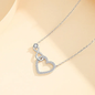Infinity Love Necklace - Stainless Steel Silver Plated And Rose Gold Plated