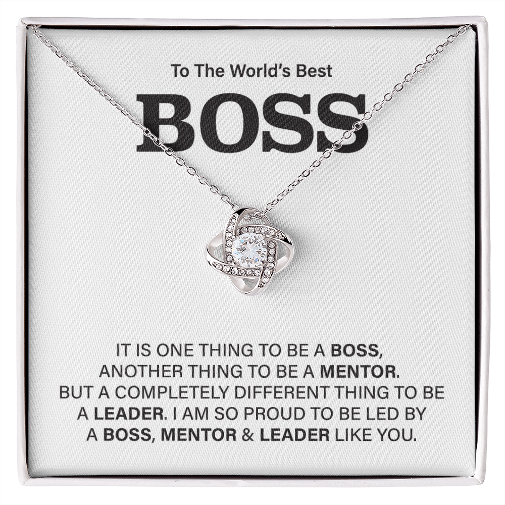 To The Best Boss- Loveknot Necklace-It Is One Thing To Be