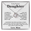 To My Daughter-Loveknot Necklace-I Closed My Eyes
