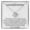 To My Granddaughter-Loveknot Necklace- Always Be Brave