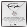 To My Daughter-Loveknot Necklace-As My Baby Girl
