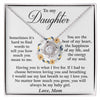 To My Daughter-Loveknot Necklace- You Are The Beat