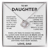 To My Daughter-Loveknot Necklace-Sometimes It's Hard
