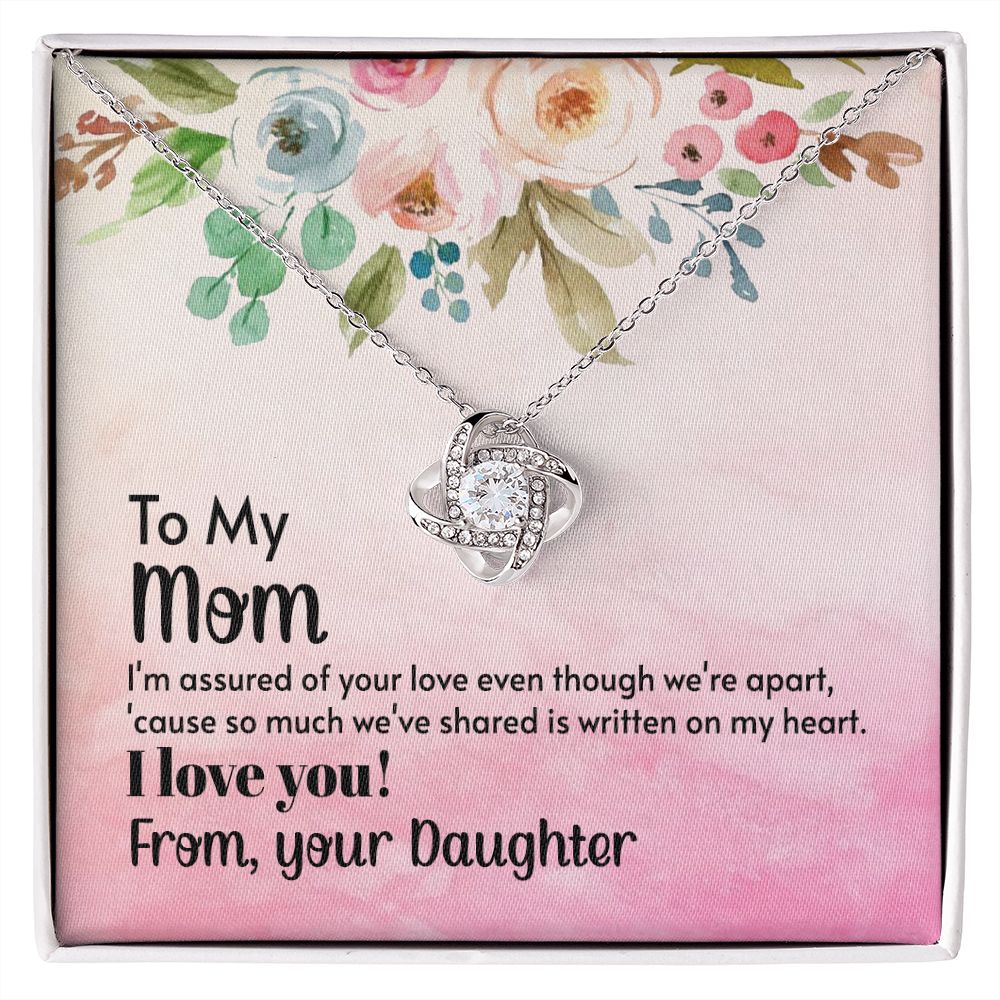 To My Mom-Loveknot Necklace-I Am Assured