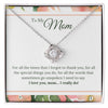 To My Mom - Loveknot Necklace-For All The Words