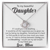 To My Daughter- Loveknot Necklace- It Would Be All The Happiness