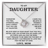 To My Daughter-Loveknot Necklace-Believe Deep In