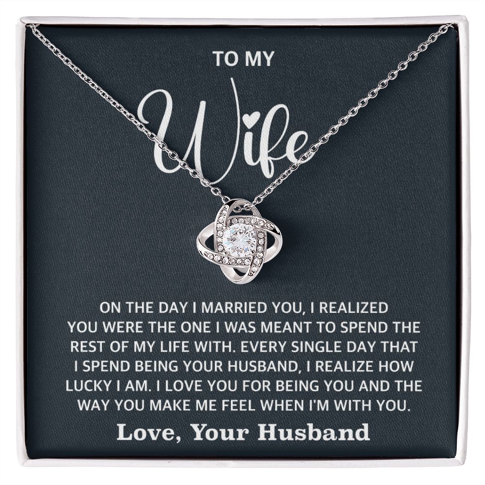 To My Wife- Loveknot Necklace- On The Day