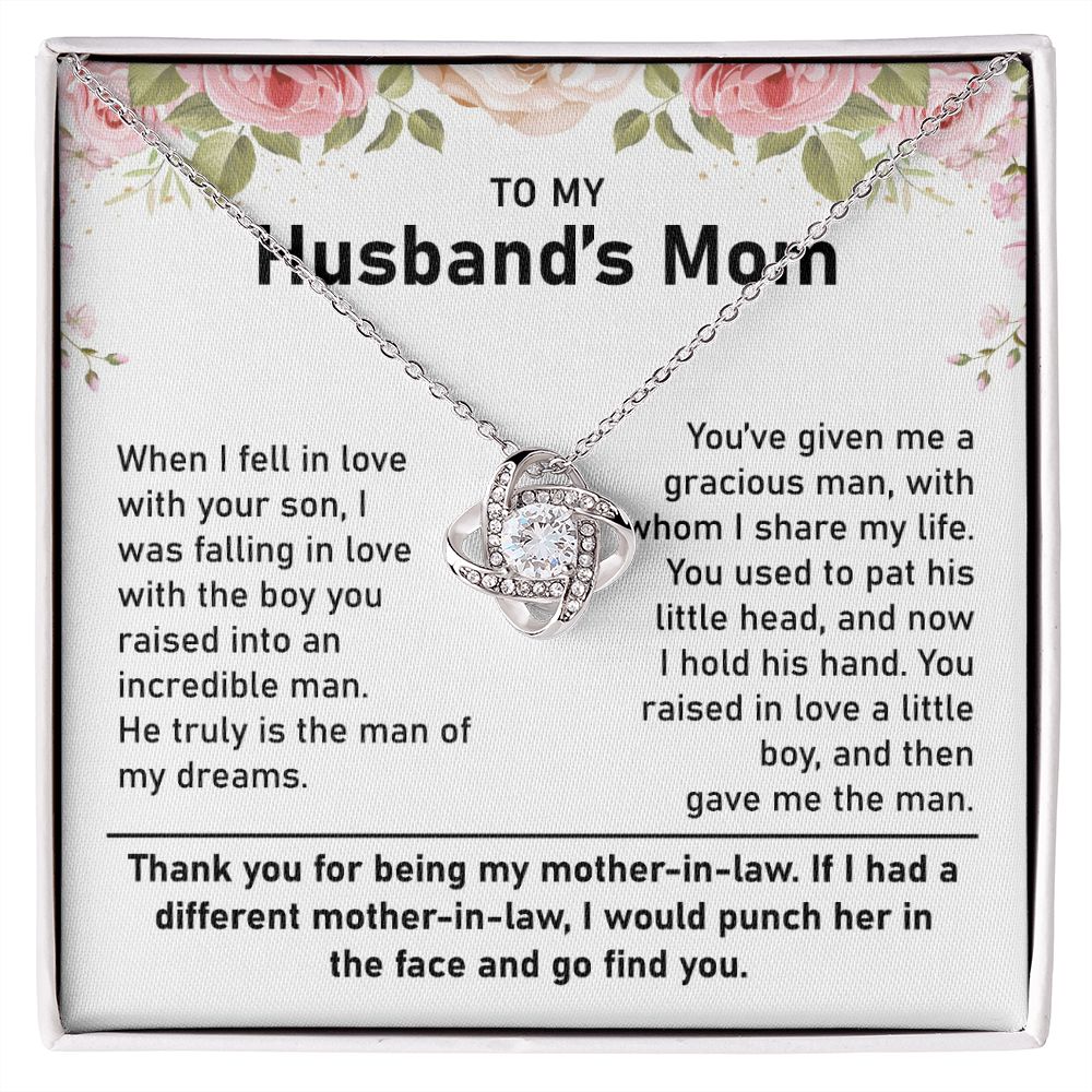 To My Husband's Mom- Loveknot Necklace- I Would Punch Her