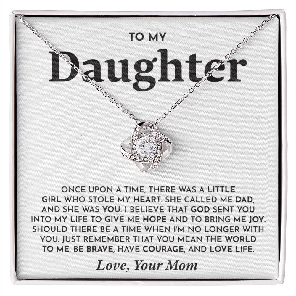 To My Daughter- Loveknot Necklace-Once Upon A Time