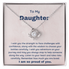 To My Daughter- Loveknot Necklace-Wish You Advanture