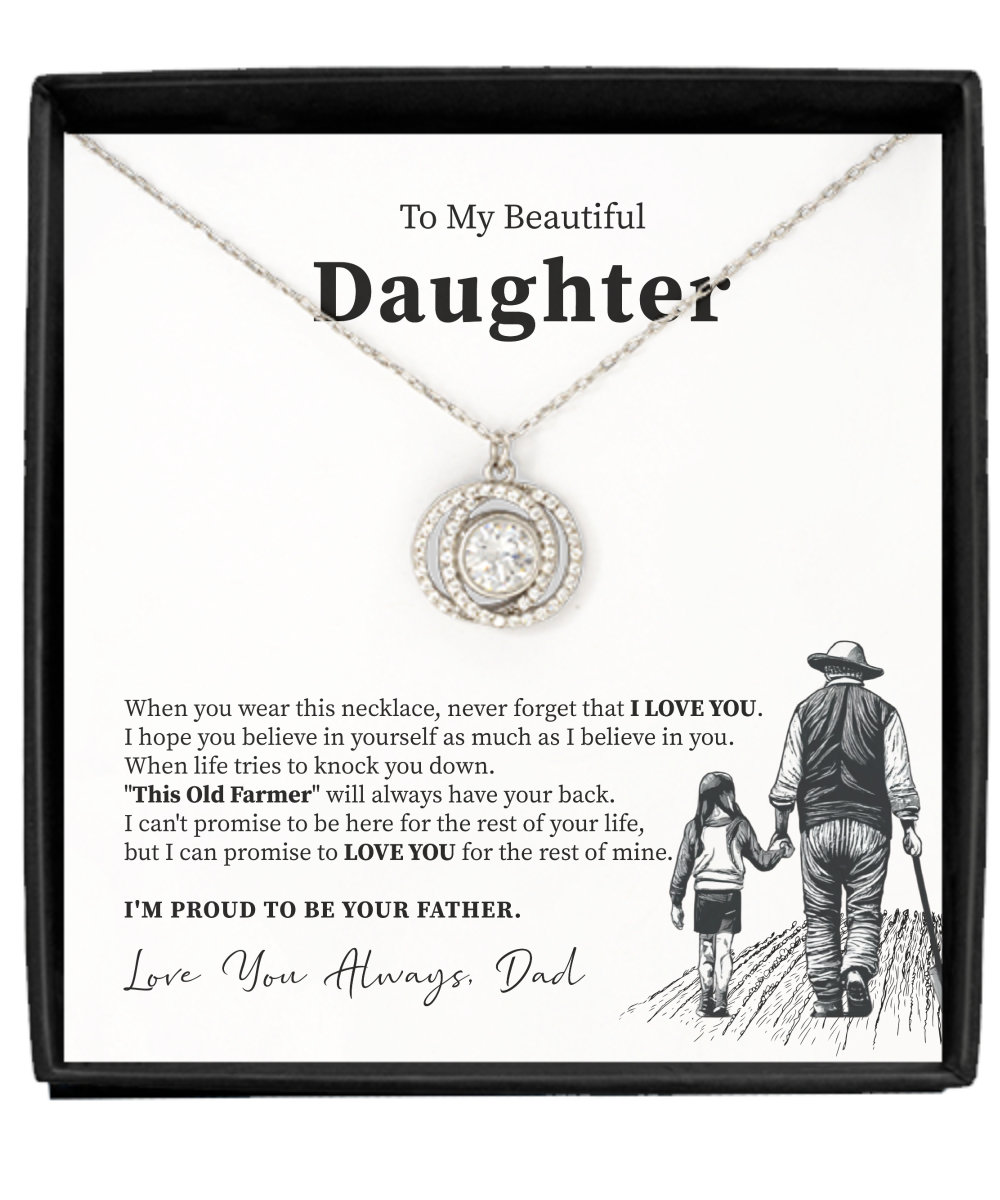 To My Beautiful Daughter - I Will Love You for The Rest of Mine - Necklace