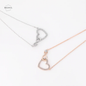 Infinity Love Necklace - Stainless Steel Silver Plated And Rose Gold Plated